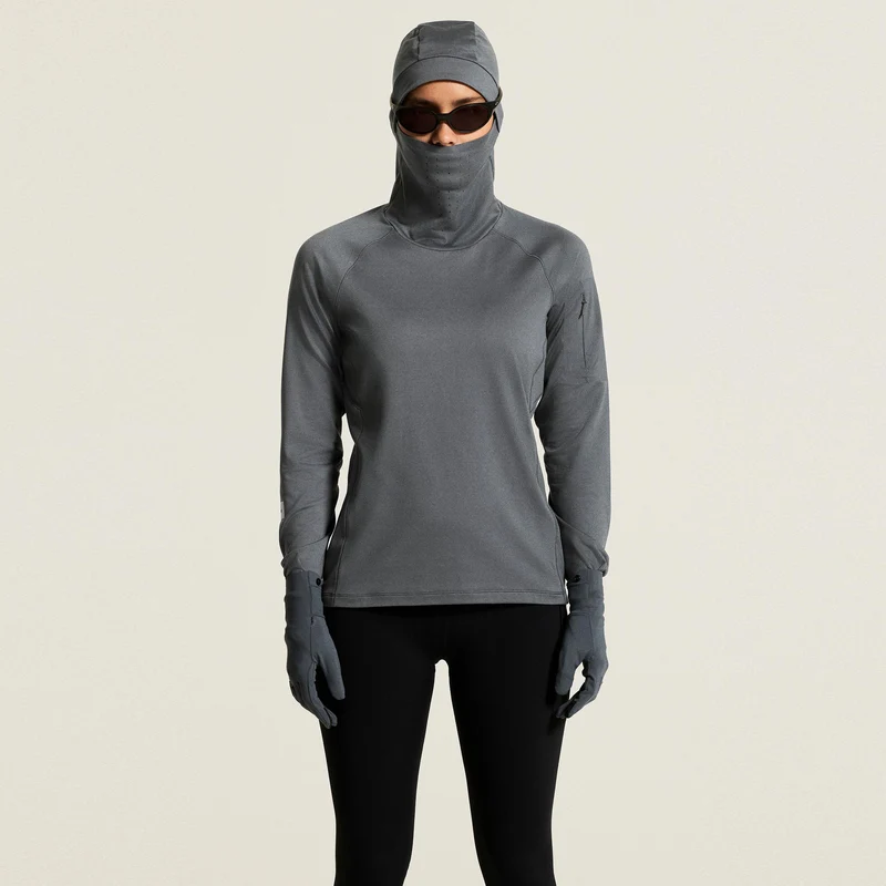 SubZ Thermal Laufshirt Damen - anthrazit