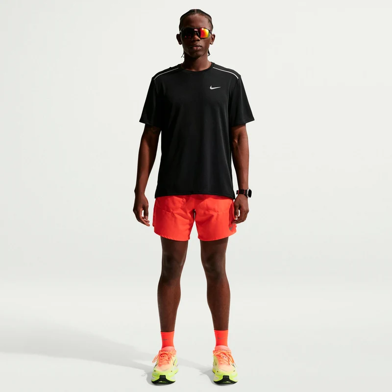 Miler Laufshirt Herren - schwarz, silber