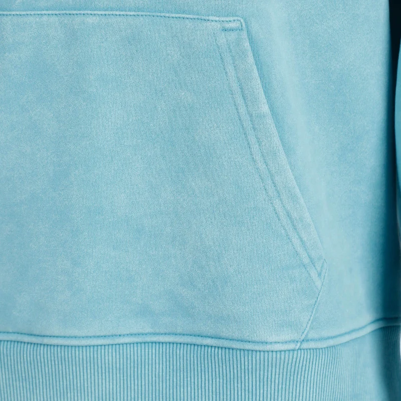 Create Washed Out Loose Fit Hoody Herren-Hellblau,Petrol