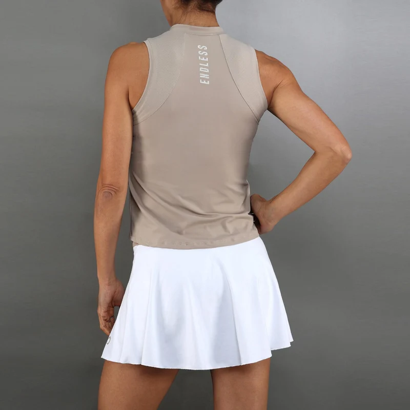 Glam Tank-Top Damen-beige