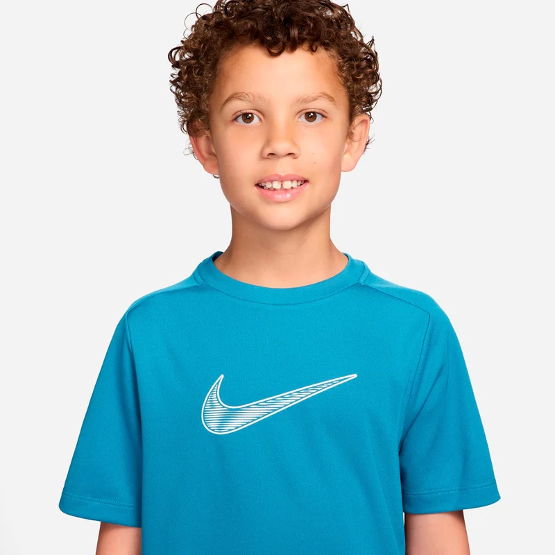 Dri-Fit Multi T-Shirt Jungen - türkis, weiß