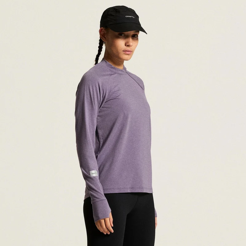 SubZ Zip Laufshirt Damen - mauve