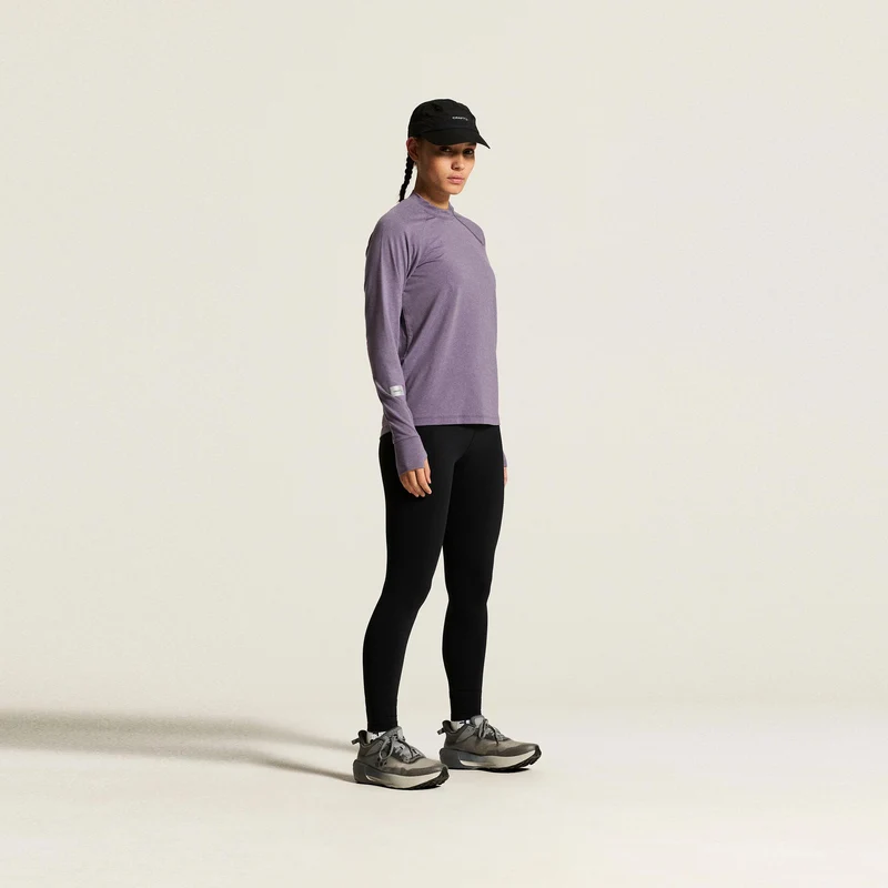 SubZ Zip Laufshirt Damen - mauve
