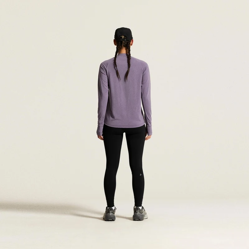 SubZ Zip Laufshirt Damen - mauve
