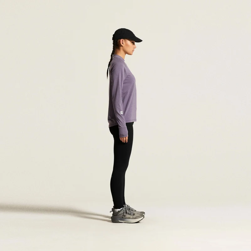 SubZ Zip Laufshirt Damen - mauve