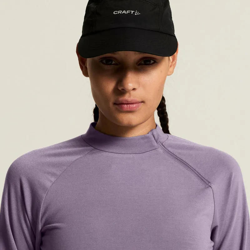 SubZ Zip Laufshirt Damen - mauve