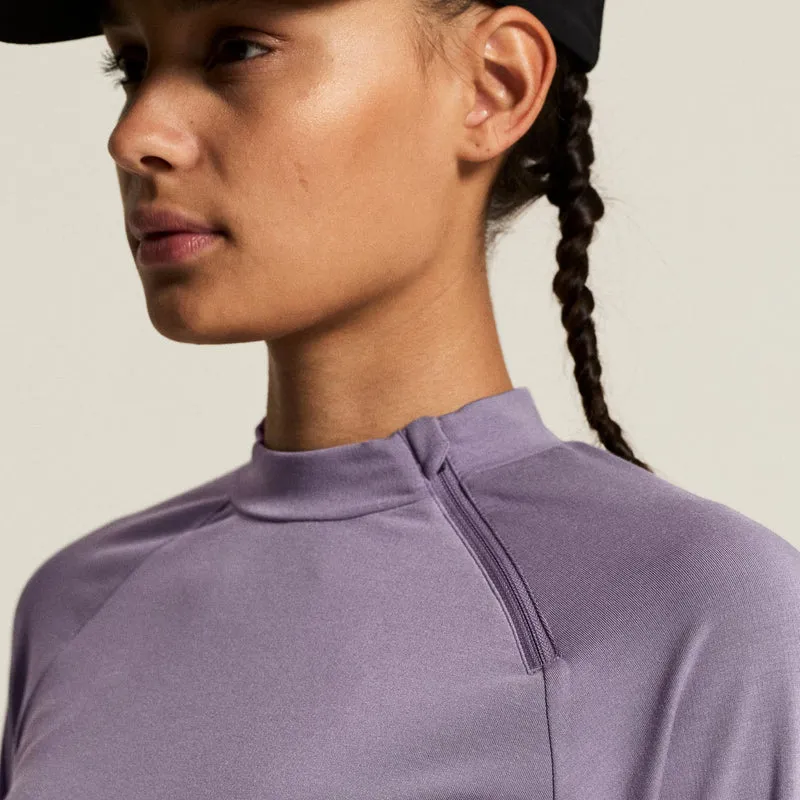 SubZ Zip Laufshirt Damen - mauve
