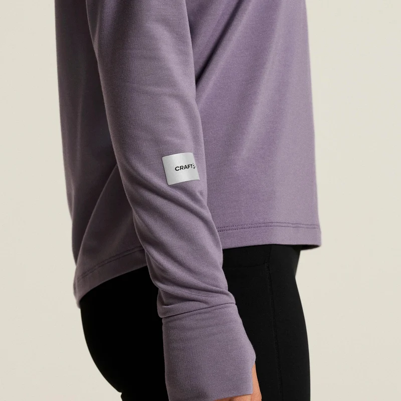SubZ Zip Laufshirt Damen - mauve