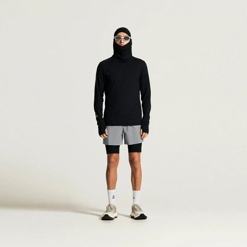 Reflective Laufshorts Herren - silber