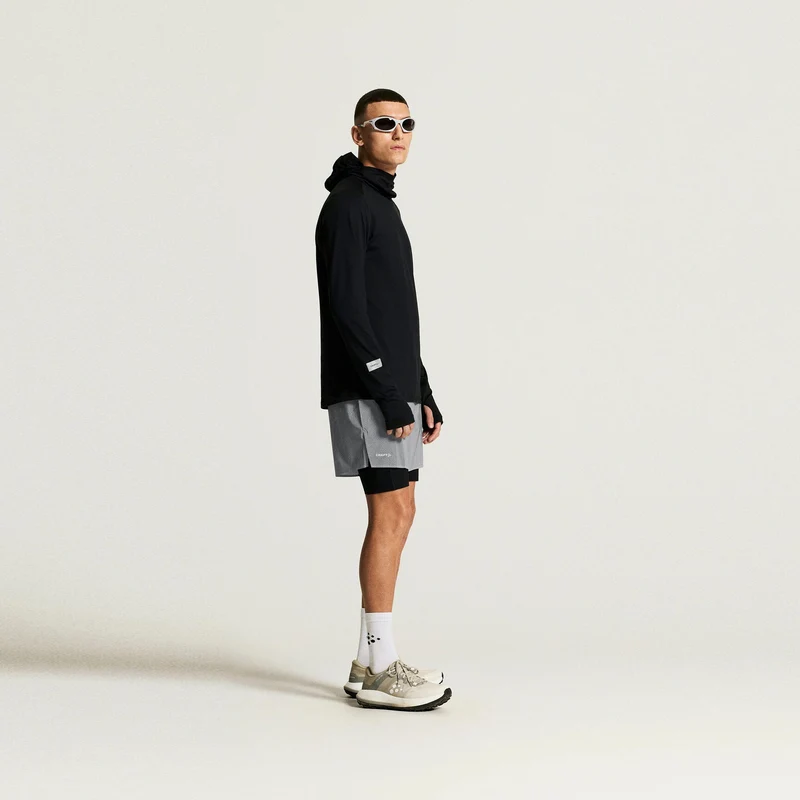 Reflective Laufshorts Herren - silber