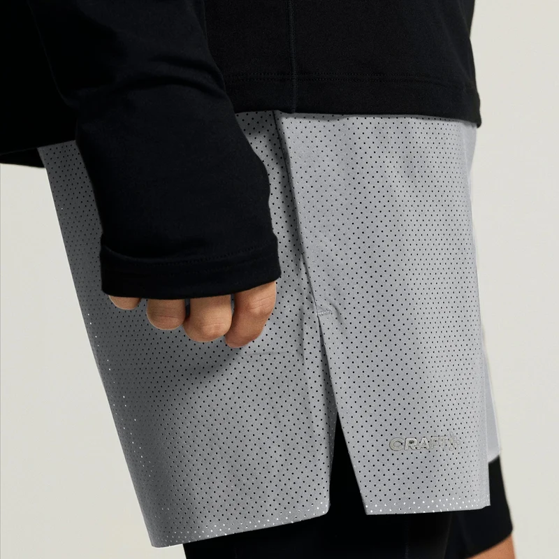 Reflective Laufshorts Herren - silber