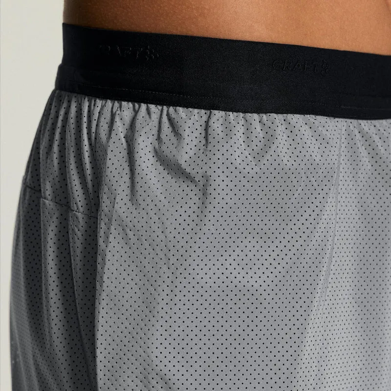 Reflective Laufshorts Herren - silber