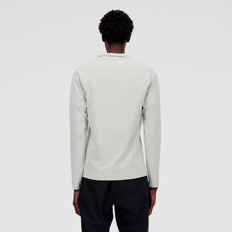Space Dye 1/4 Zip Longsleeve Herren - grau