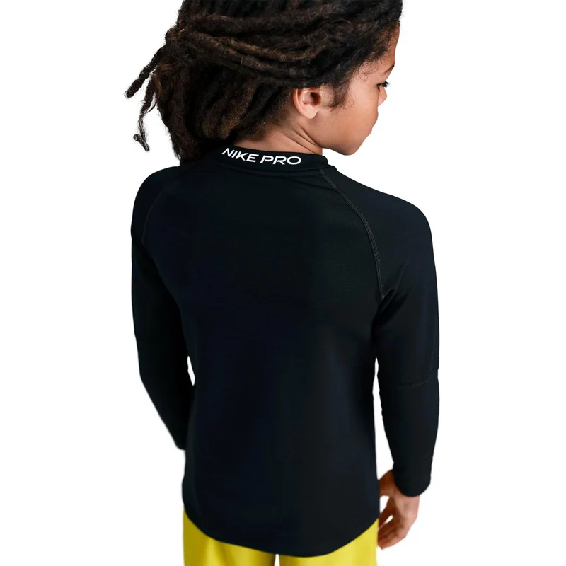 Dri-Fit Crewneck Longsleeve Jungen - schwarz