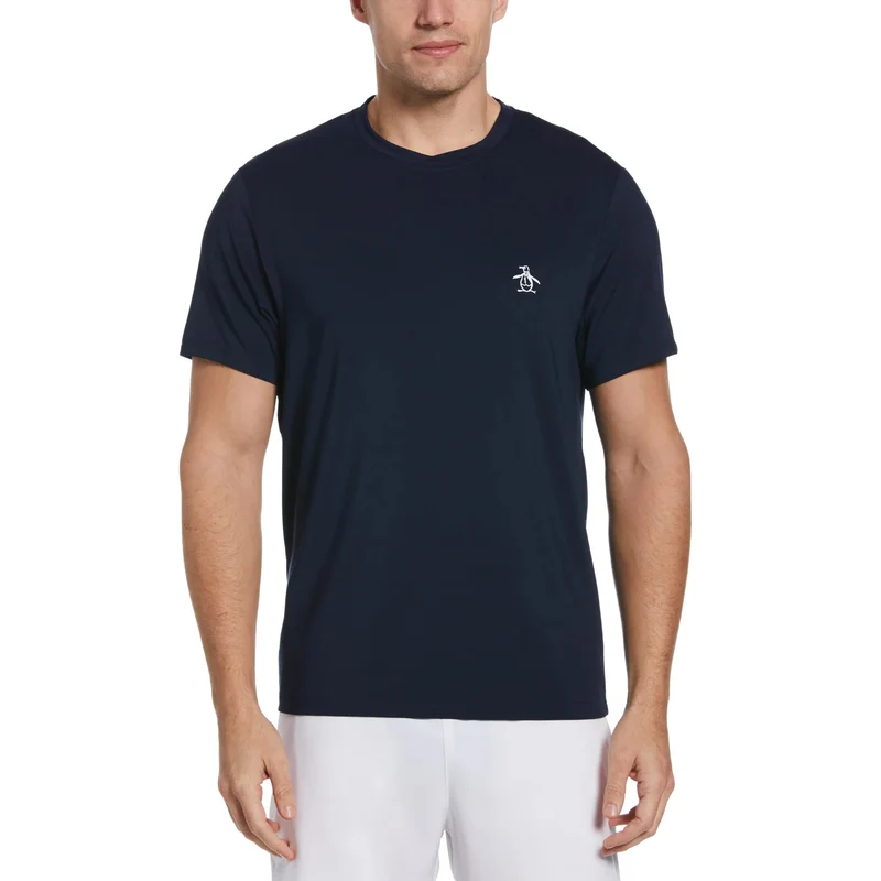 Solid T-Shirt Herren-Dunkelblau