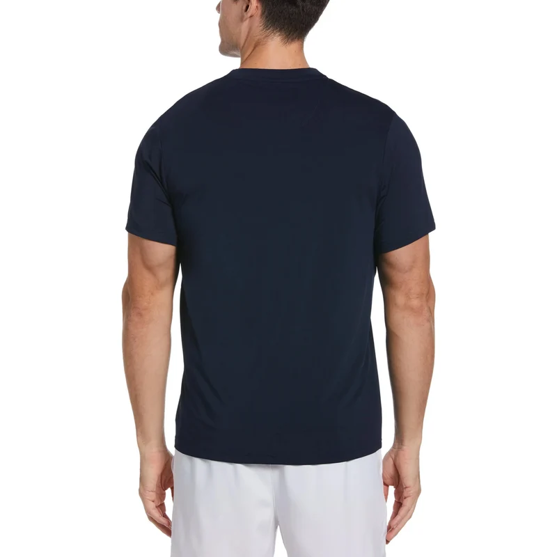 Solid T-Shirt Herren-Dunkelblau