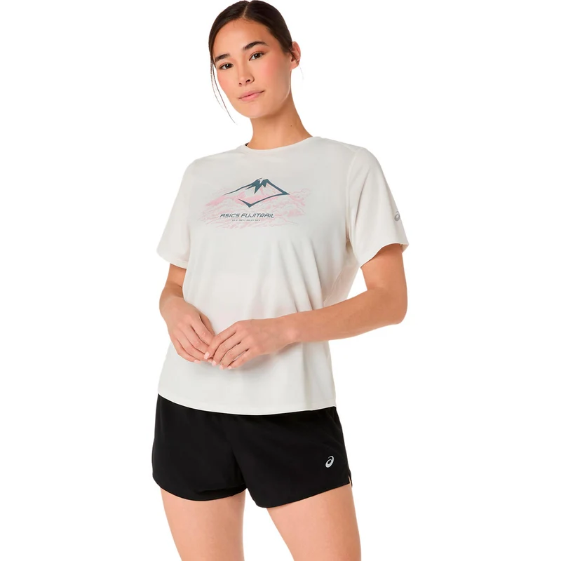 Fujitrail Logo Laufshirt Damen - beige