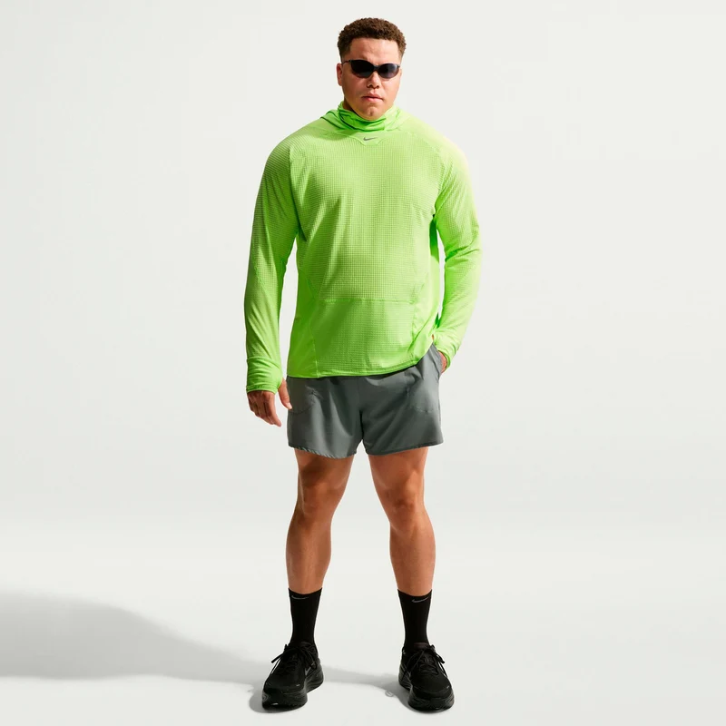 Stride Therma-Fit Laufshirt Herren - zitronengelb, silber