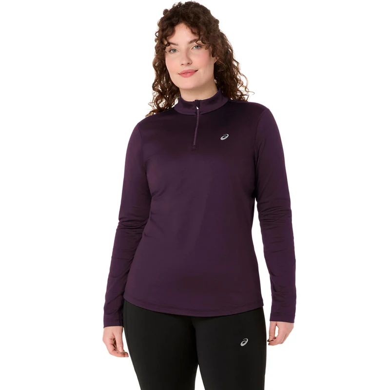 Core 1/2 Zip Winter Laufshirt Damen - weinrot