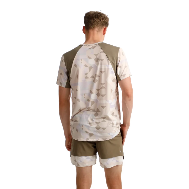 Paris 2025 V-Neck T-Shirt Herren-Beige,Braun