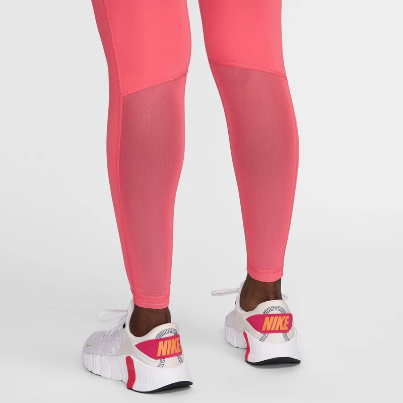 Mid-Rise Mesh-Paneled Tight Damen-Hellrot,Weiß