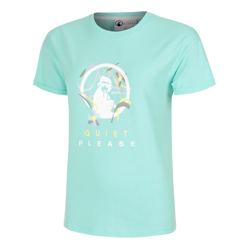 Wild Sketchy T-Shirt Damen-Türkis,Mehrfarbig