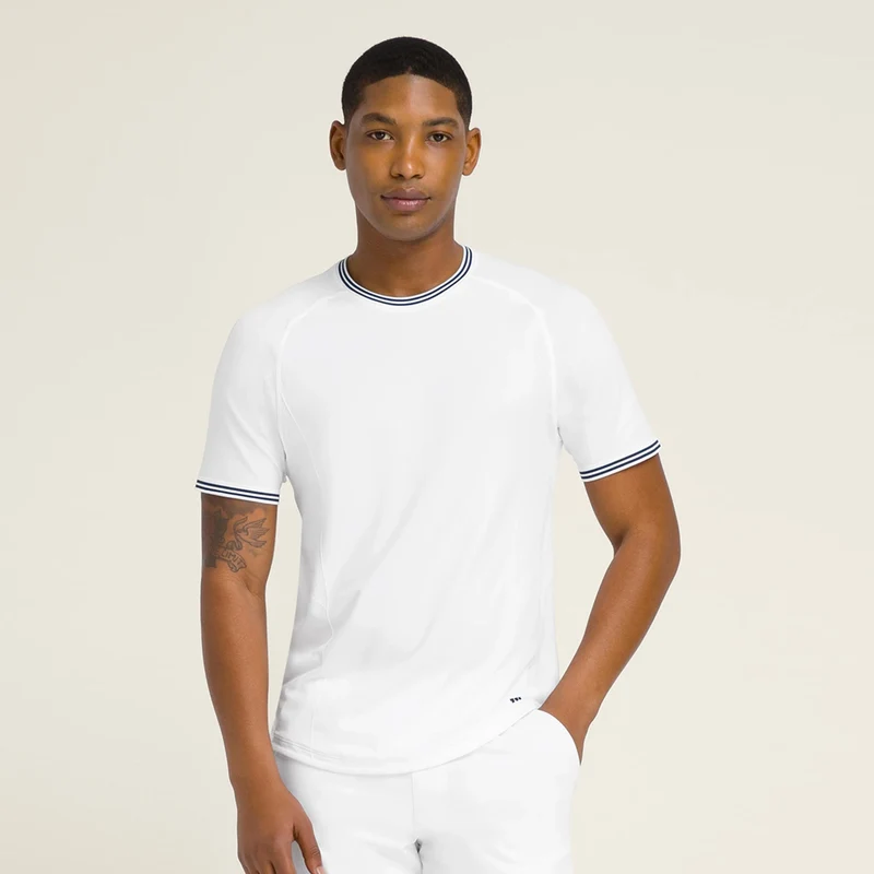 Court Performance Crew T-Shirt Herren-Weiß