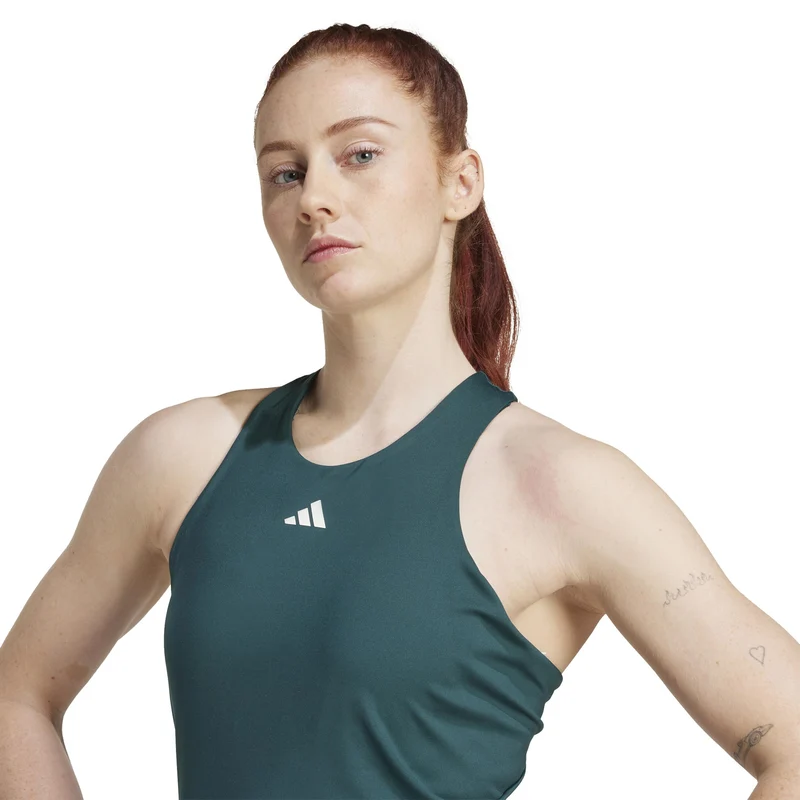 Y- Midi Tank-Top Damen - dunkelgrün