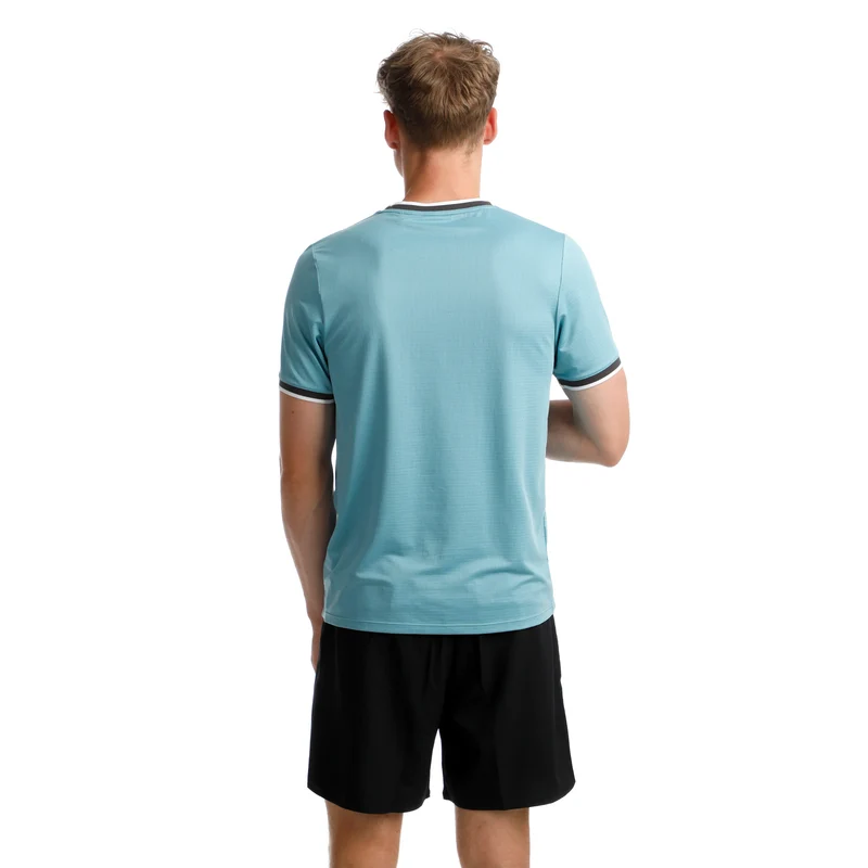 Create Break Ringer T-Shirt Herren-Hellblau,Weiß