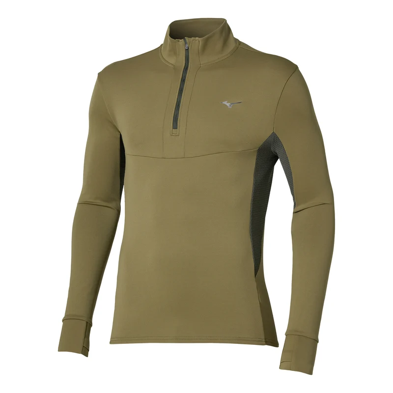 Active Warmalite Half Zip Laufshirt Herren - oliv