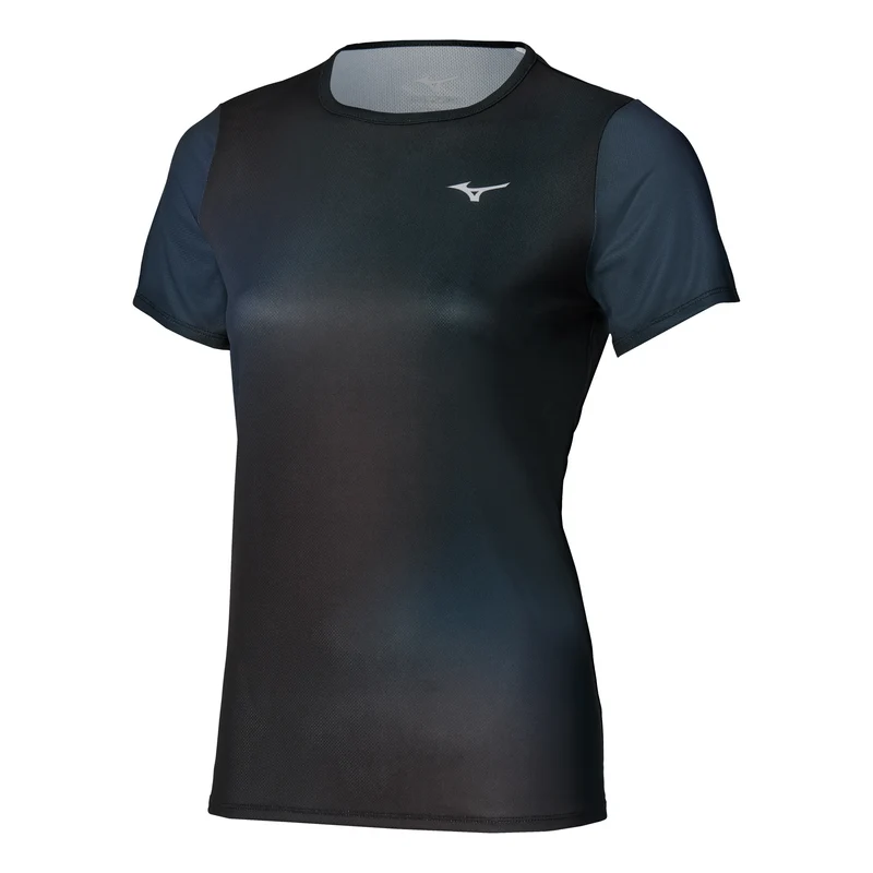 Core Graphic Laufshirt Damen - schwarz, blau