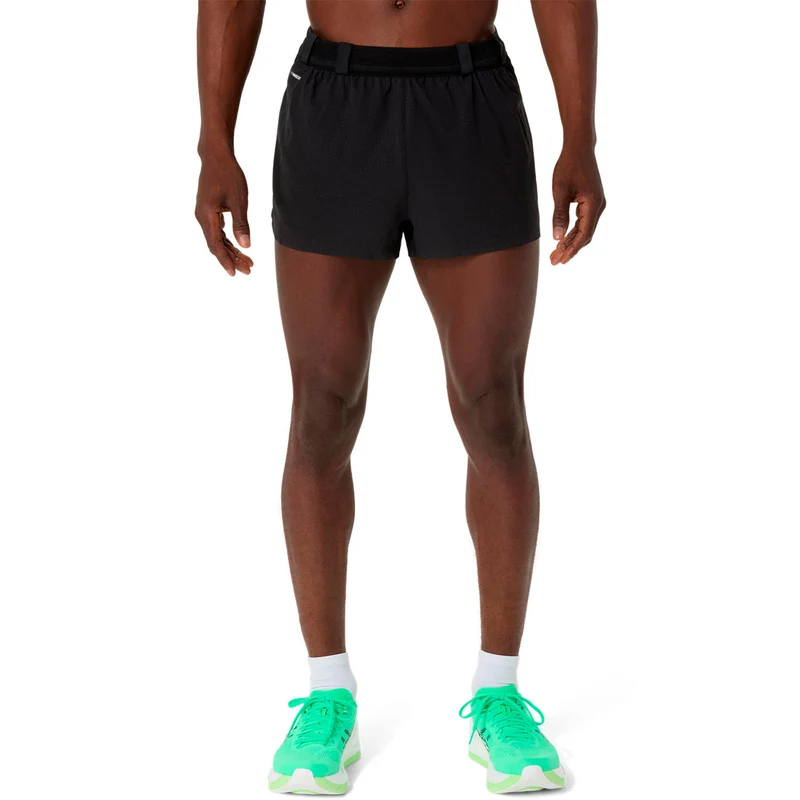 Metarun Split Laufshorts Herren - schwarz