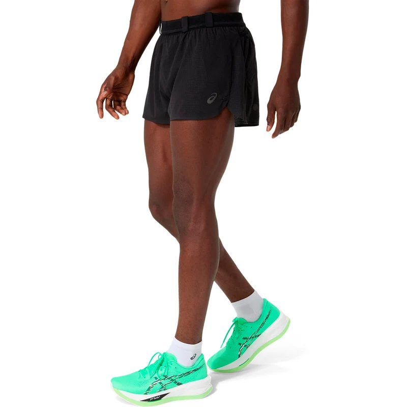 Metarun Split Laufshorts Herren - schwarz