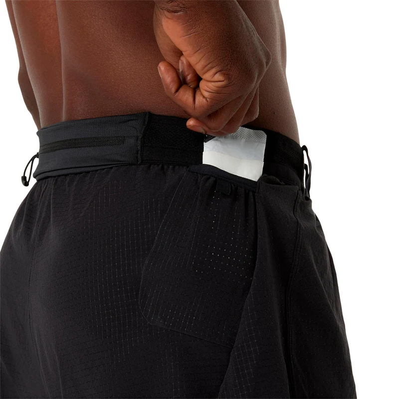 Metarun Split Laufshorts Herren - schwarz
