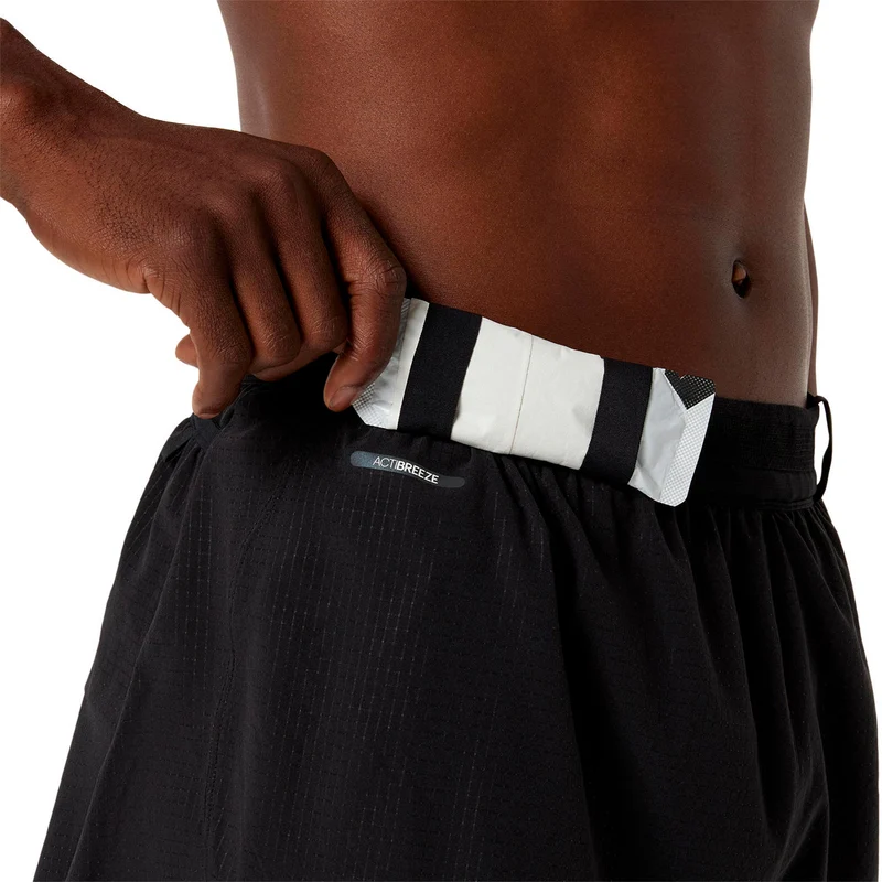 Metarun Split Laufshorts Herren - schwarz