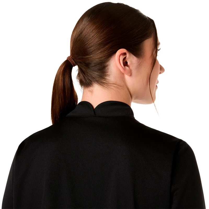 Icon 1/2 Zip Laufshirt Damen - schwarz