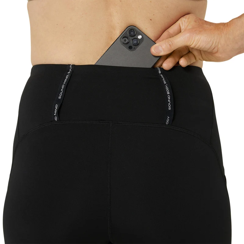 Road High Waist Lauftight Damen-schwarz