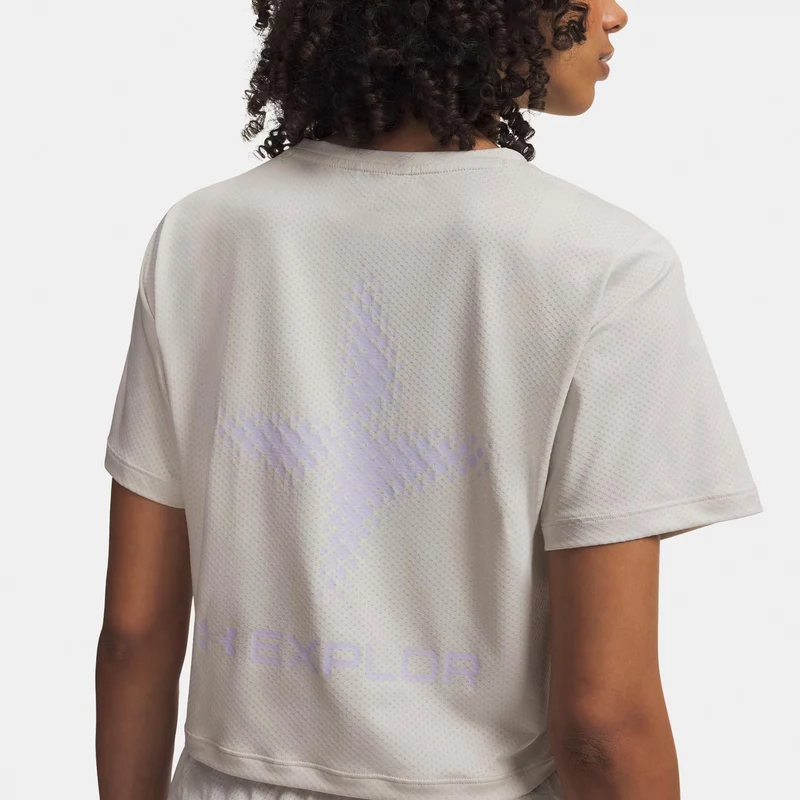 Explor Trail Run Graphic Laufshirt Damen-weiß, lila
