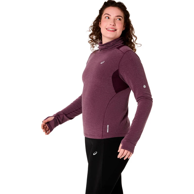 Nagino Winter Laufshirt Damen - weinrot