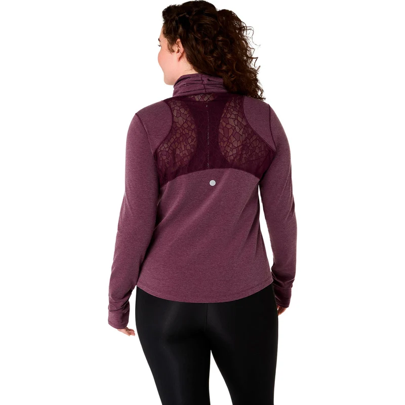 Nagino Winter Laufshirt Damen - weinrot