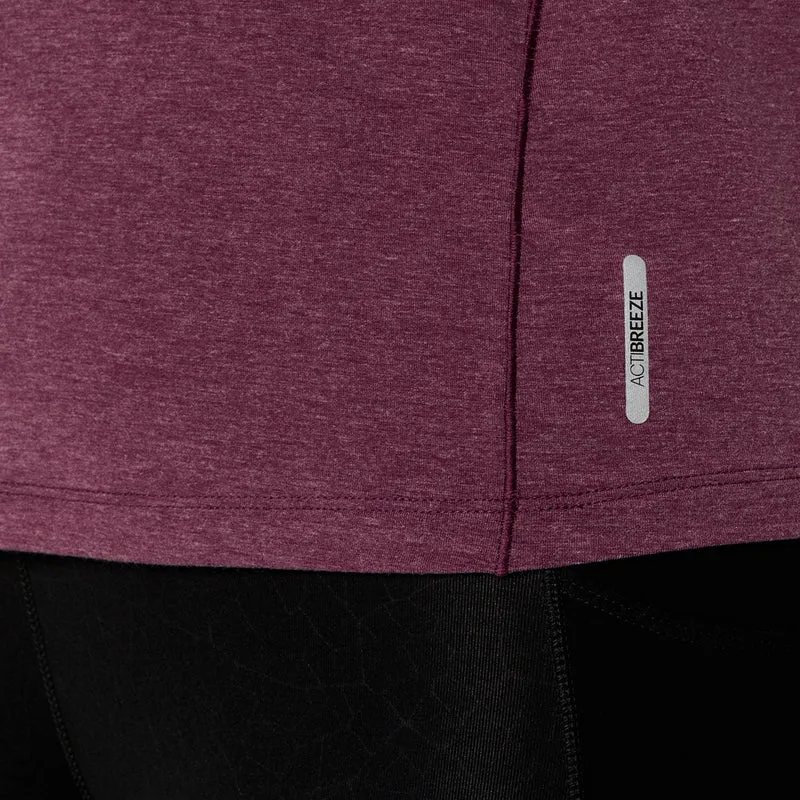 Nagino Winter Laufshirt Damen - weinrot