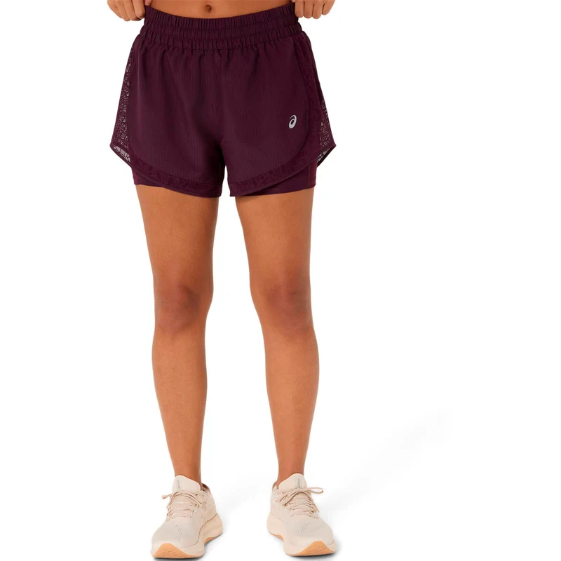 Nagino Laufshorts Damen - weinrot