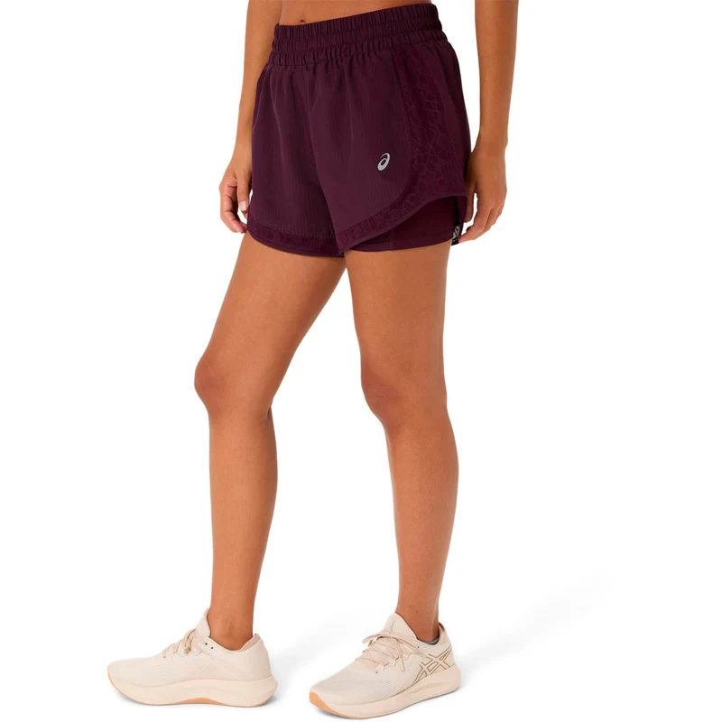 Nagino Laufshorts Damen - weinrot