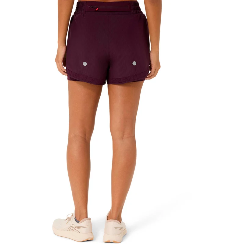 Nagino Laufshorts Damen - weinrot