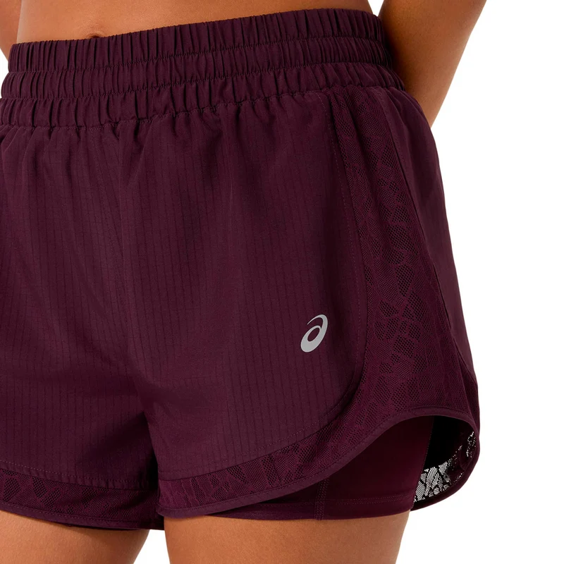 Nagino Laufshorts Damen - weinrot