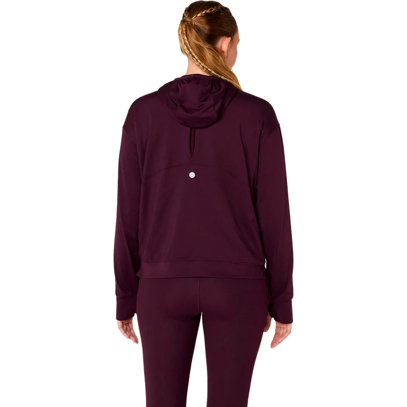 Nagino Winter Hoodie Laufshirt Damen - weinrot