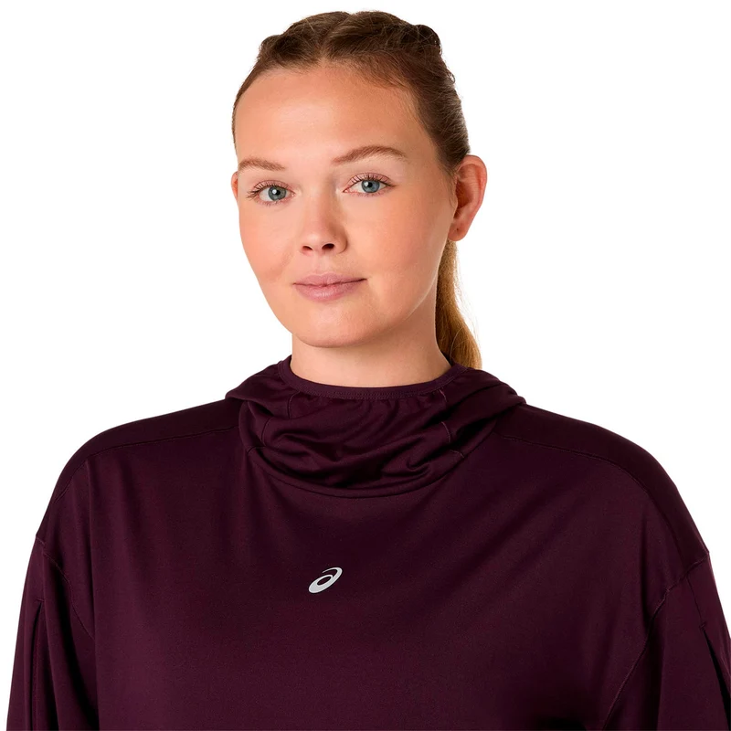 Nagino Winter Hoodie Laufshirt Damen - weinrot