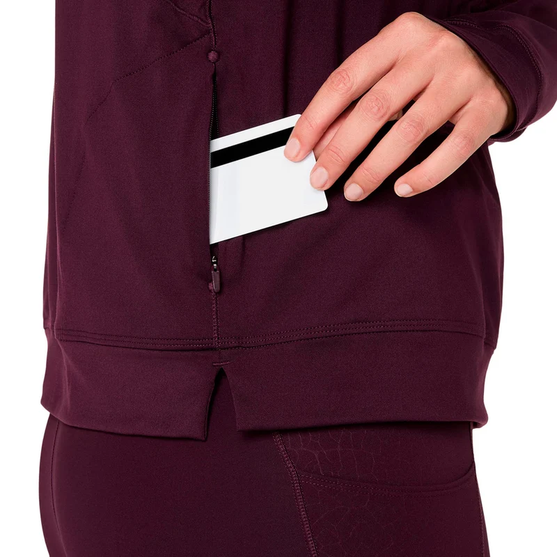 Nagino Winter Hoodie Laufshirt Damen - weinrot
