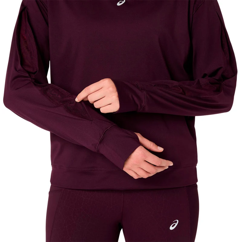 Nagino Winter Hoodie Laufshirt Damen - weinrot