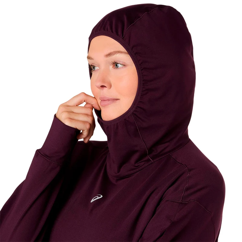 Nagino Winter Hoodie Laufshirt Damen - weinrot